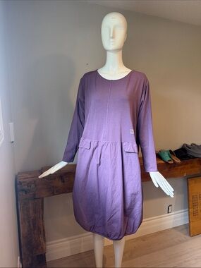 Lashez Made in Italy Cotton Blend Cocoon Dress – One Size 💜